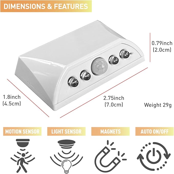 RADIXIUM White 2 Pack Motion Sensor Keyhole Light - Image 6