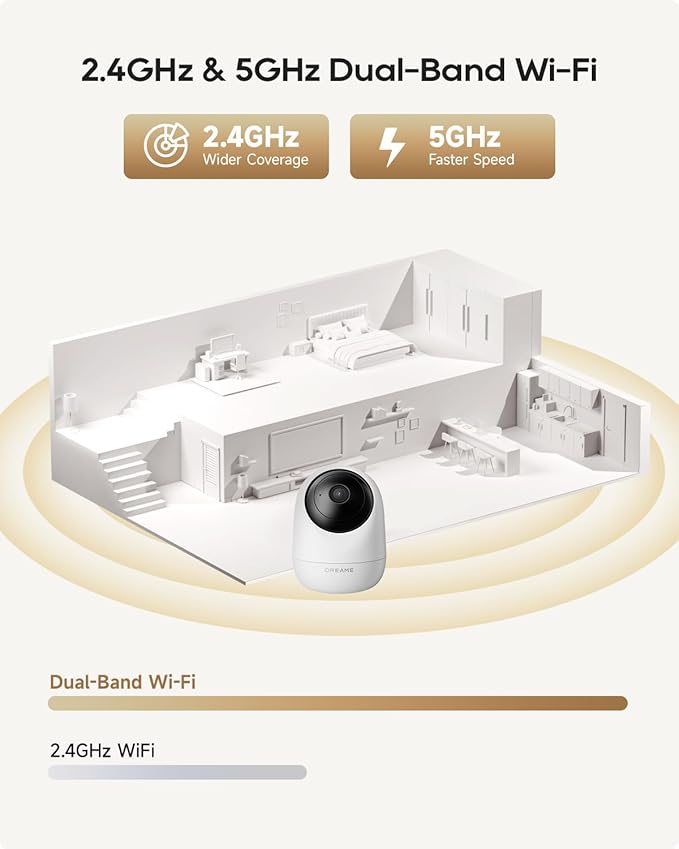 DREAME 2.5K Pet Dog Camera, Indoor Security Camera, Dual-Band 5G/2.4G Wi-Fi - Image 3