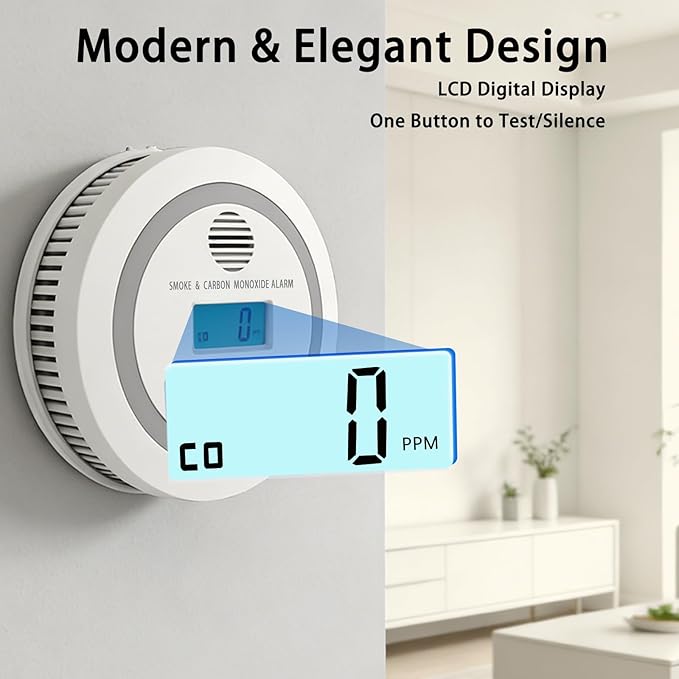 Virtue Sensor Smoke & Carbon Monoxide Detector, 2-in-1 CO Detector Alarm - Image 4