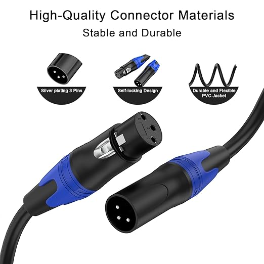 Seefeful XLR Splitter Cable, 1 Female to 2 Male Patch Y Cable Balanced - Image 4