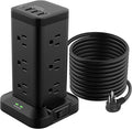 BEVA Power Strip Tower with USB Ports, Surge Protector with USB Ports, 12 AC by BEVA