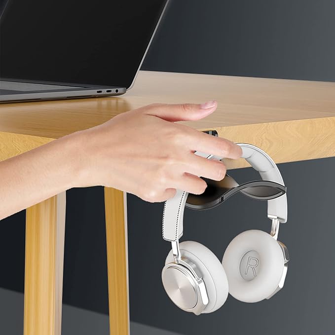 SIROLISA 2-Pack Never Fall Headphone Hooks Hanger Wall Mount, Headset Holder - Image 4