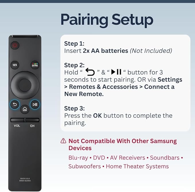 BN59-01295A Samsung TV Remote Control Replacement - Image 5