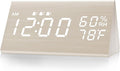 Digital Alarm Clock, with Wooden Electronic LED Time Display, 3 Alarm Settings by JALL