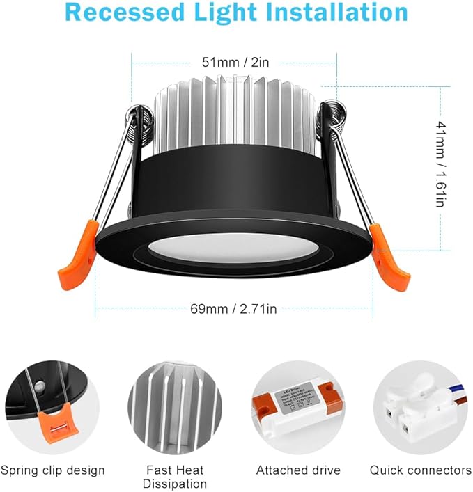 inShareplus 2 Inch Smart Recessed Lighting 10 Pack, 5W WiFi RGB LED Downlight - Image 3