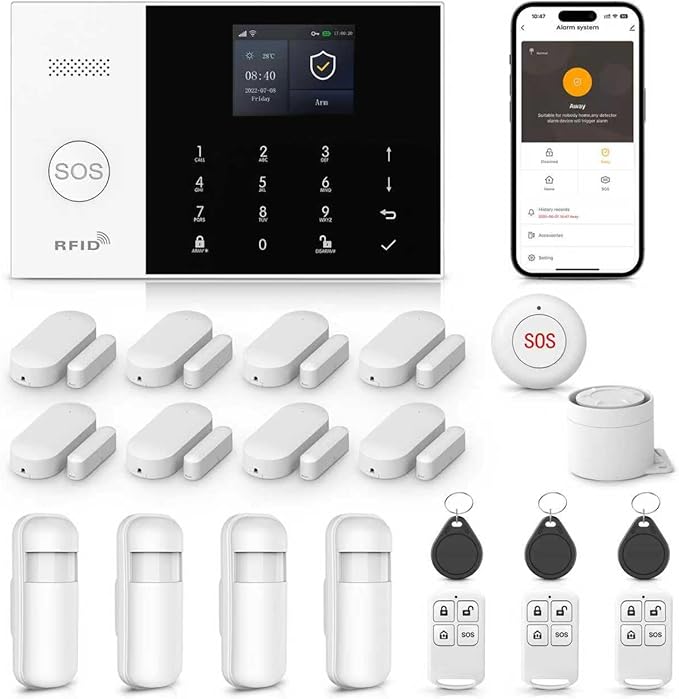 LWOHSI Wireless Alarm System, Anti-Theft Home Security Systems, Tuya APP by LWOHSI
