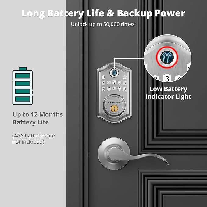 AkaGear DS10 Keyless Entry Door Lock - Image 6
