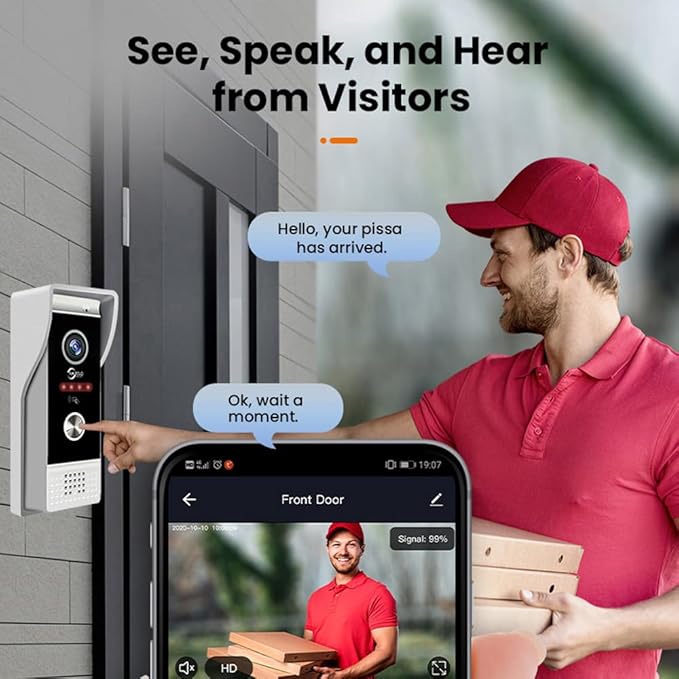 Wired Smart Video Apartments Intercom System, 10 Inch Monitors - Image 8