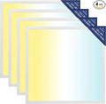 LUXRITE 2x2 FT LED Flat Panel Light, 5CCT Color Selectable 3000K 3500K 4000K by LUXRITE