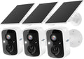 Hiseeu Solar Camera Security Outdoor, 3 Pack 100% Wireless 3K 4MP Surveillance by Hiseeu