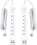 2 Pack Power Strip Surge Protector, Flat Plug Extension Cord by Mifaso