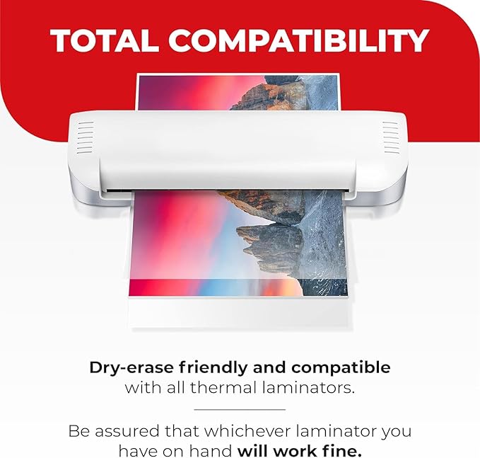 5MIL Thermal Laminating Sheets Photo, ID Badge, and Business Card Sizes - Image 3