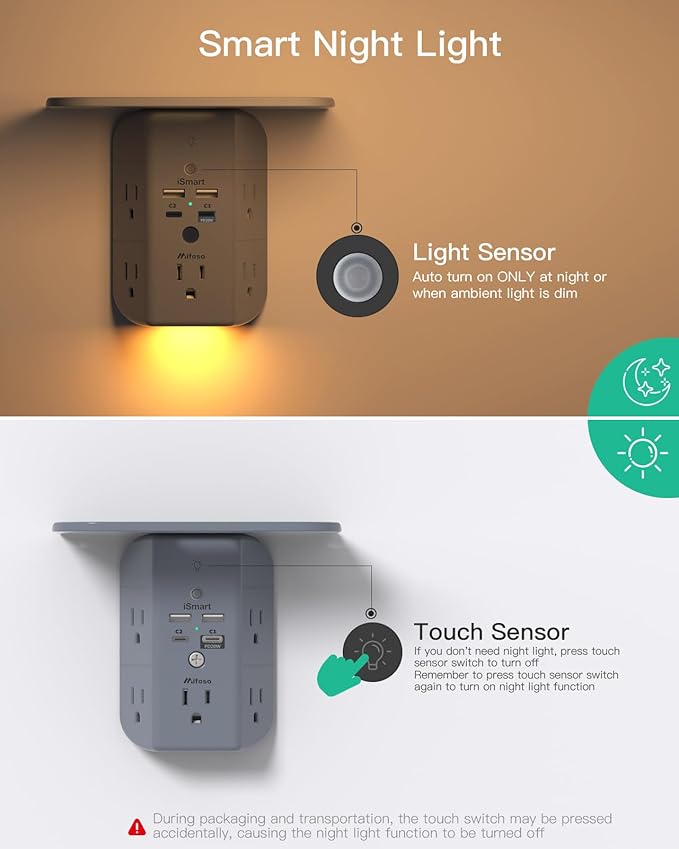 PD20W Wall Outlet Extender, Outlet Splitter - Image 2