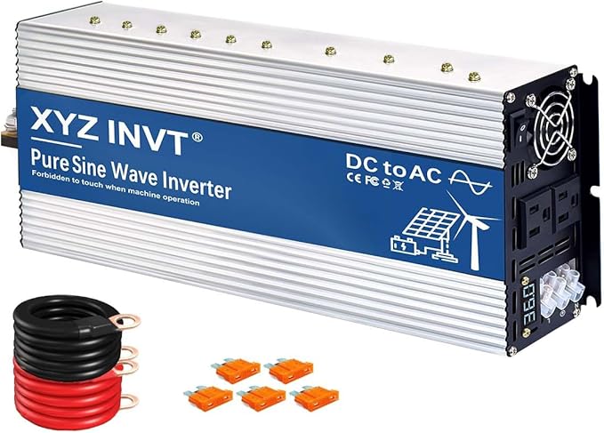 XYZ INVT 4000W Pure Sine Wave Inverter 36V to 120V AC, 8000W Peak Power by XYZINVT