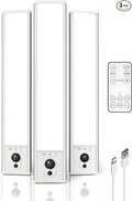 EZVALO 3 Pack Under Cabinet Lighting, Rechargeable Motion Sensor Light by EZVALO