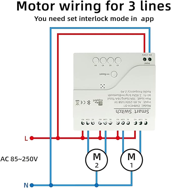 Newgoal 4 Channel Smart Switch, Momentan/Locking WiFi Relay, eWeLink App - Image 8