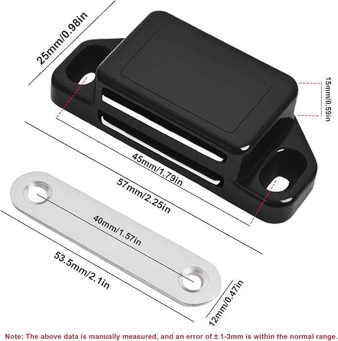 8 Pack Magnetic Push Latch, Heavy Duty Magnetic Touch Latch, - Image 2