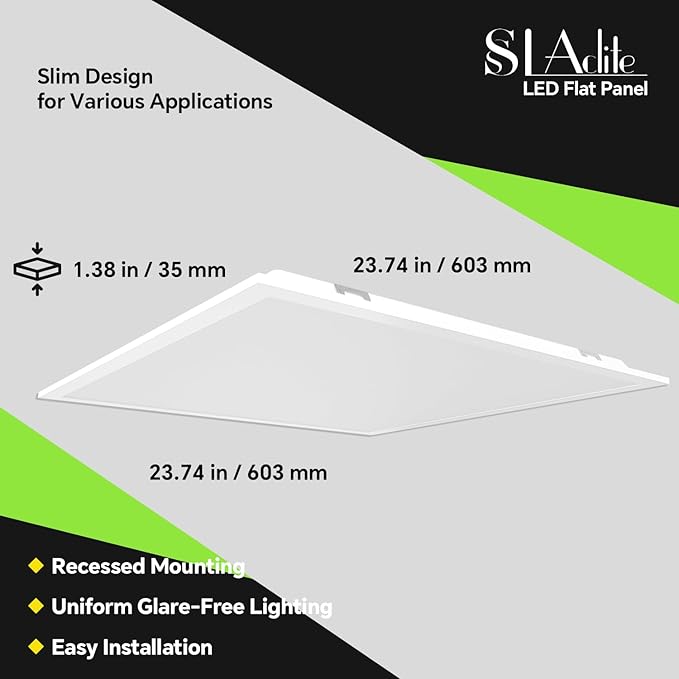 2x2 LED Light Flat Panel, 40/35/30/25/20W, 5 Color Temps 2.7K/3K/3.5K/4K/5K - Image 7