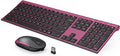 Rechargeable Wireless Keyboard and Mouse Combo, Vssoplor 2.4GHz Ultra Quiet & by VssoPlorWirelesskeyboardMouse