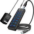 7-Port USB 3.2 Hub, Data USB Hub Splitter by MENKSID