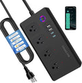 UseeLink Smart Power Strip, 4 Outlets and 4 USB Ports 2A2C, 5 ft. Cord by UseeLink