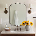 ANDY STAR Scalloped Bathroom Mirror, Antique Bronze Decorative Bathroom Mirrors by ANDYSTAR