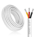 20 Gauge 3 Conductor Electrical Wire, 65.6FT White Stranded Low Voltage 20/3 by DEKIEVALE