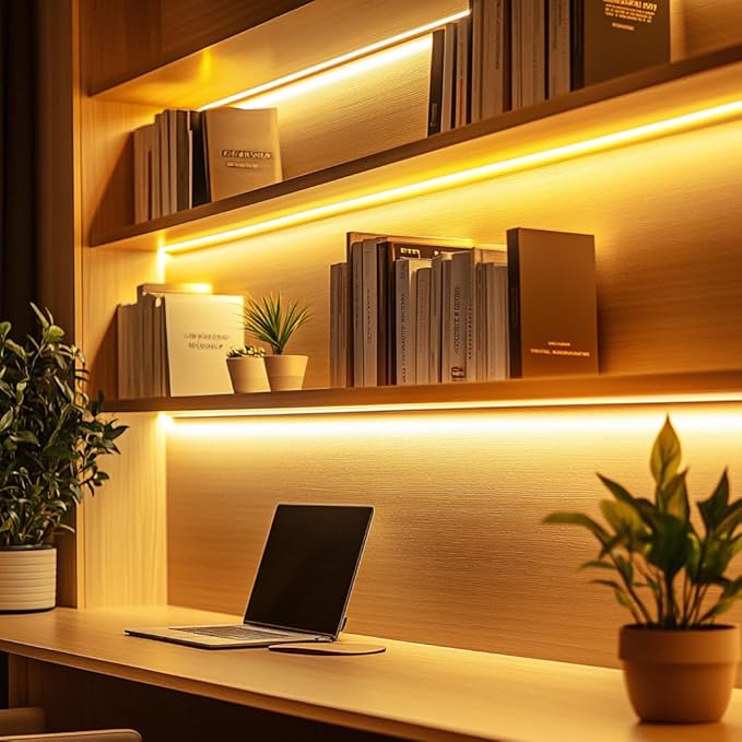 Short LED Strip Lights Yellow 5V USB Not Dimmable Flexible COB LED Rope Lights - Image 2