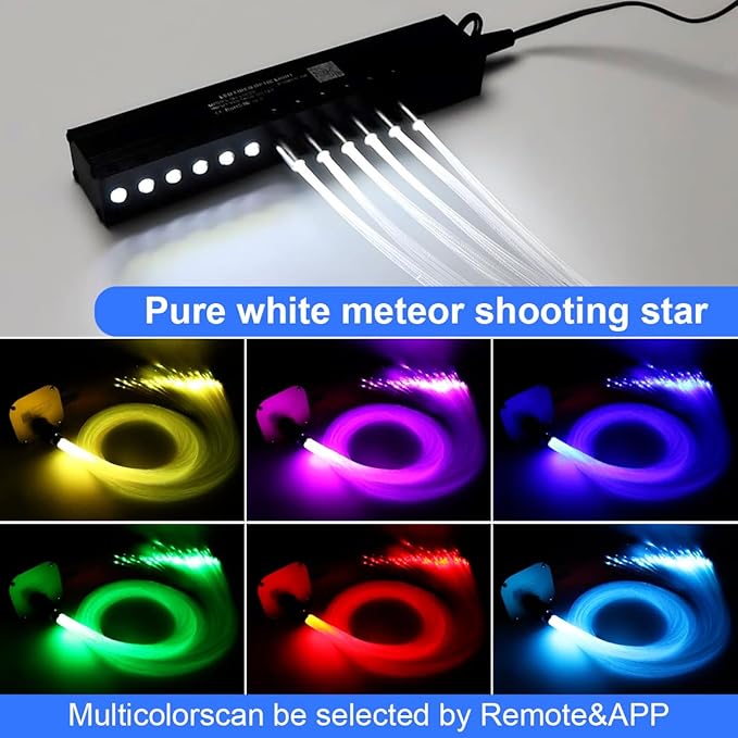AMKI16W Bluetooth Twinkle Fiber Optic Star Ceiling Lights Lamp Kit, LED RGBW - Image 2