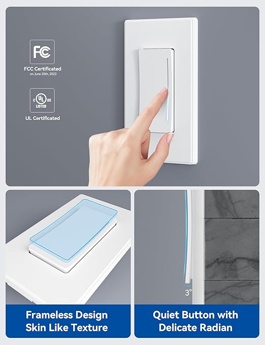 ELEGRP Smart Dimmer Light Switch DTR30, Single Pole or 3 Way, 2.4GHz Wi-Fi - Image 3