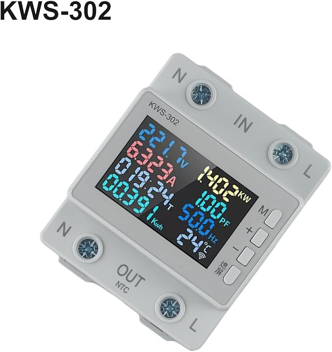LCD Digital Energy Meter, Single Phase Energy Meter, Din Rail Electricity Usage - Image 9