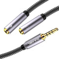 DUKABEL Long Headsets Splitter Adapter 3-Pole TRS Micprhone & Audio Female to by DuKabel