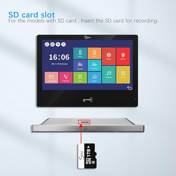 Wired Video Apartment Intercom System, Door Phone Kit, 10 Inch Touch Monitor - Image 9