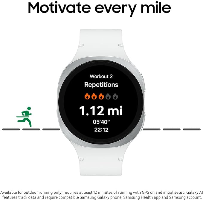 Samsung Galaxy Watch 8 44mm LTE Smartwatch, Cushion Design, Fitness Tracker - Image 3