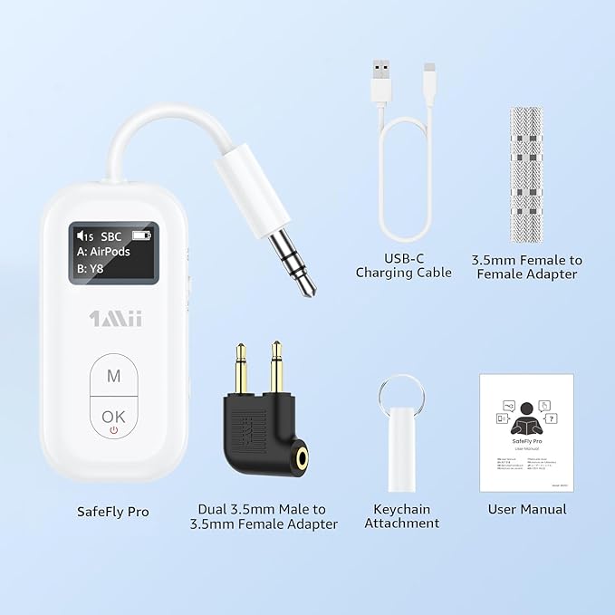 1Mii SafeFly Pro Bluetooth 5.3 Transmitter Receiver, Wireless Audio Adapter - Image 6