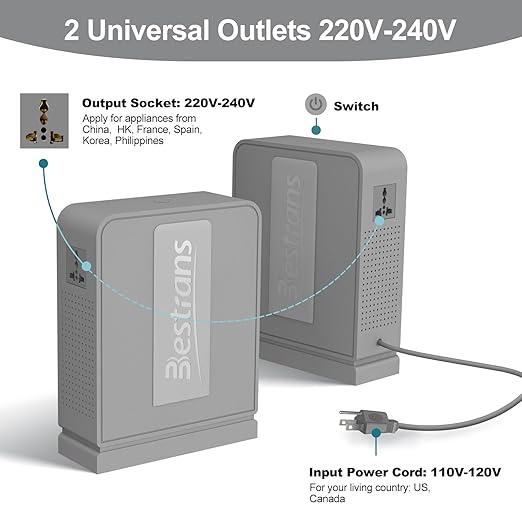 BESTRANS 3000W Step Up Transformer 110v to 220v Converter, Heavy Duty Voltage - Image 3