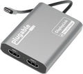 Plugable USB C to HDMI Adapter, Dual Monitor 4K 60Hz by Plugable