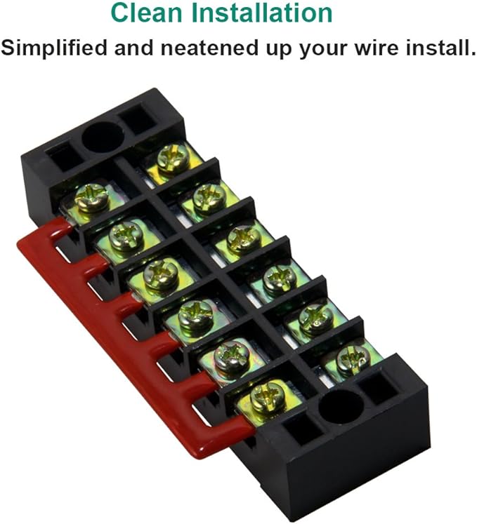 MILAPEAK 10pcs 6 Positions Dual Row 600V 25A Screw Terminal Strip Blocks - Image 6