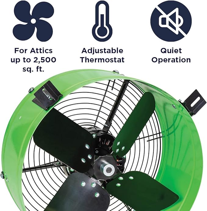 Maxx Air Professional Grade Gable Mount | Power Attic Ventilator, 2.6-Amp 60-Hz - Image 2