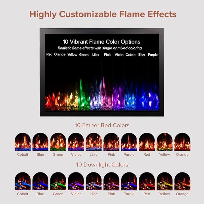 Modern Ember Highmark Traditional 26 Inch Built-in Smart Electric Fireplace - Image 4