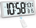 XREXS Digital Wall Clock with Backlight, 14.17 Inch Large Wall Clock with by XREXS
