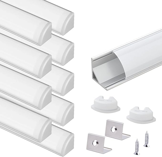 VST 10pack 3.3ft LED Channel, V Shape Led Diffuser Channel, LED Aluminum by VSTLighting