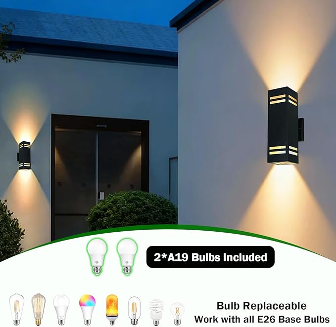 iYogaled Up and Down Outdoor Wall Lights Fixture – ETL Listed, Aluminum - Image 5