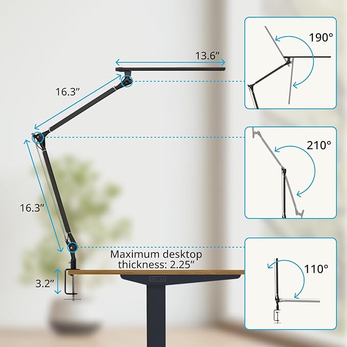 Uplift Desk E7 LED Clamp Lamp - Image 4