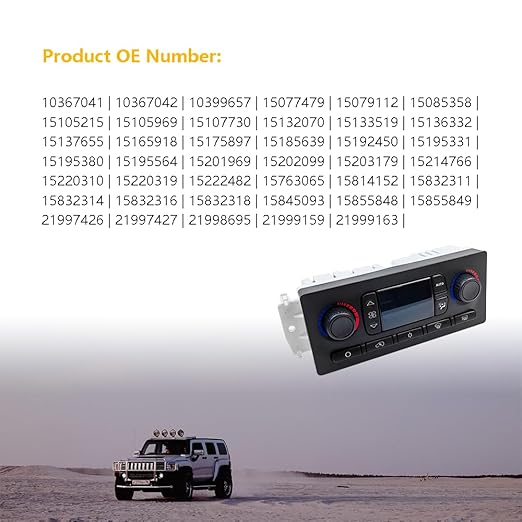 A/C Heater Climate Control Module Panel Switch | Fit - Image 5