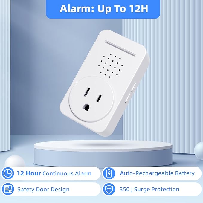 Power Failure Alarm, Upgrade Loud 120dB Adjustable 6 Siren Power Outage Alarm - Image 5