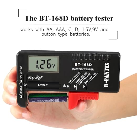 D-FantiX Digital Battery Tester, Universal Battery Checker Household Battery - Image 8