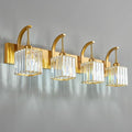 FDPBY Crystal Vanity Lights 4-Light Gold Bathroom Vanity Lights Modern Crystal by FDPBY