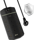 Power Strip, SUPERDANNY 5000 Joules Surge Protector by SUPERDANNY