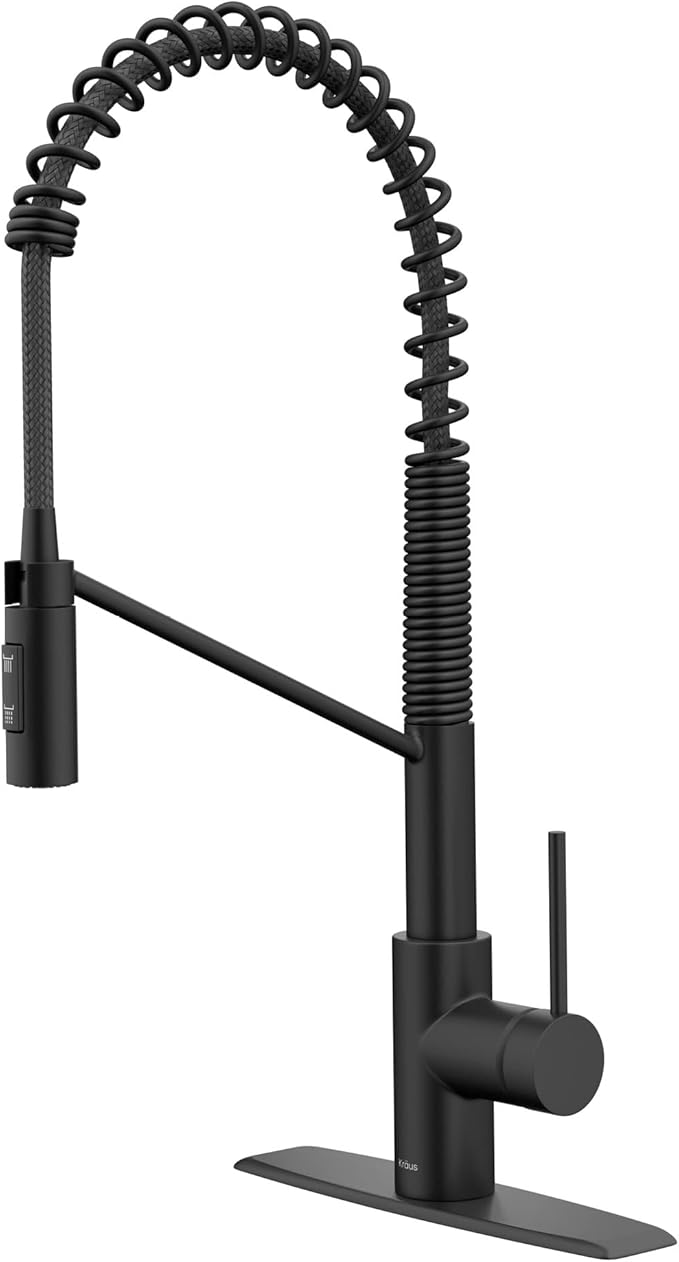 KRAUS Oletto Commercial Style Single Handle Pull Down Kitchen Faucet by KRAUS